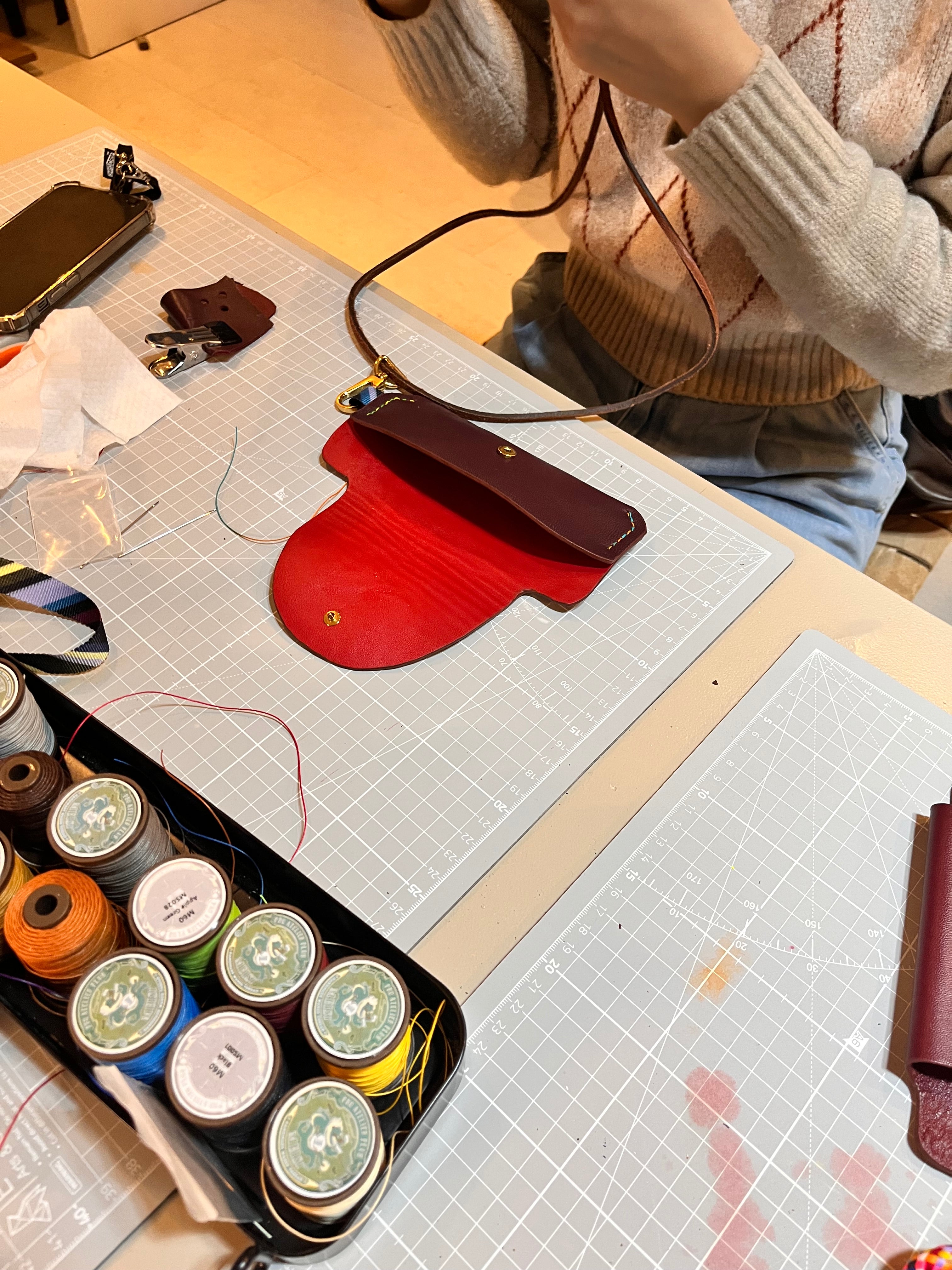 Glasses Case Workshop - Cut, punch and stitch your own leather case.