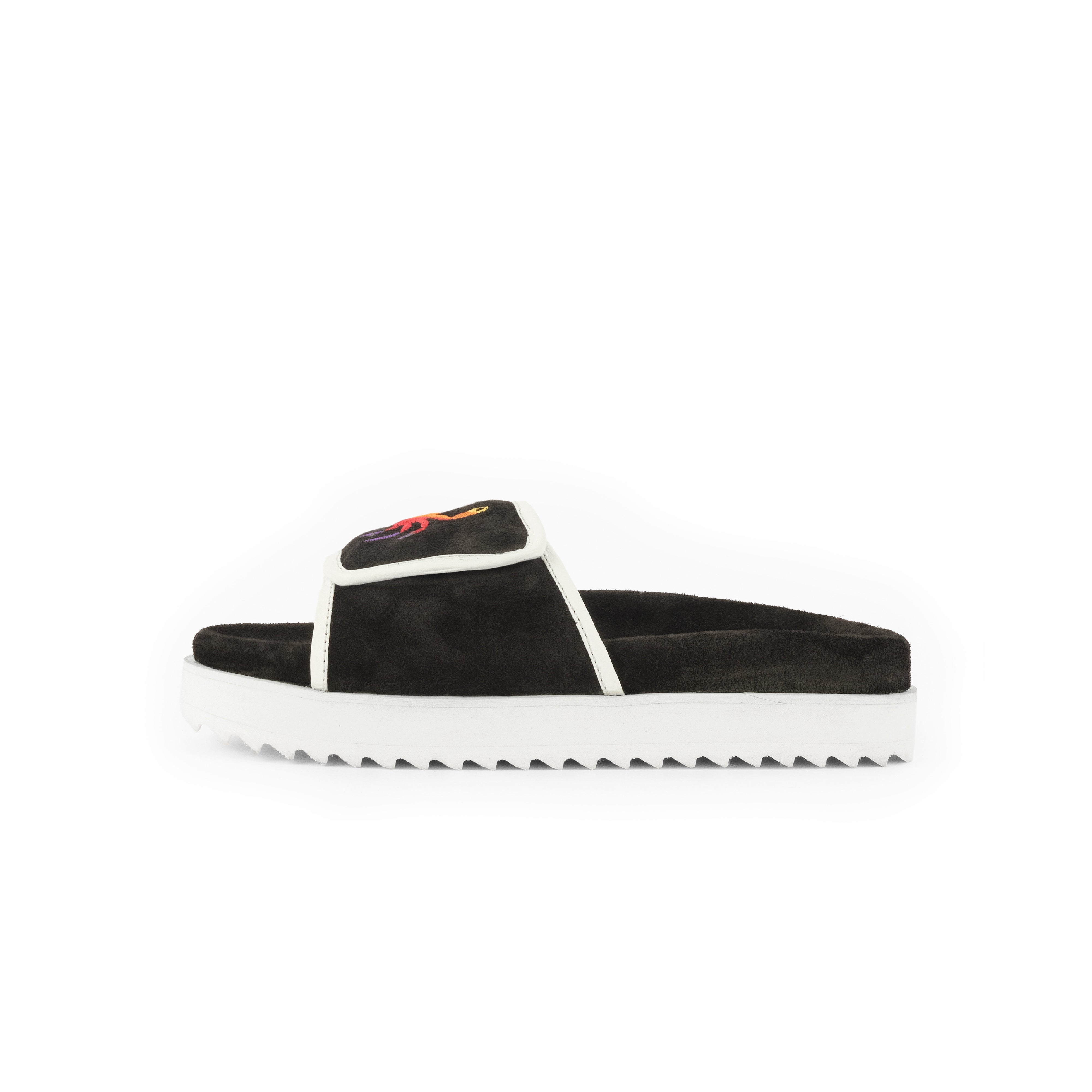 PHIN SUEDE SLIDES - BLACK