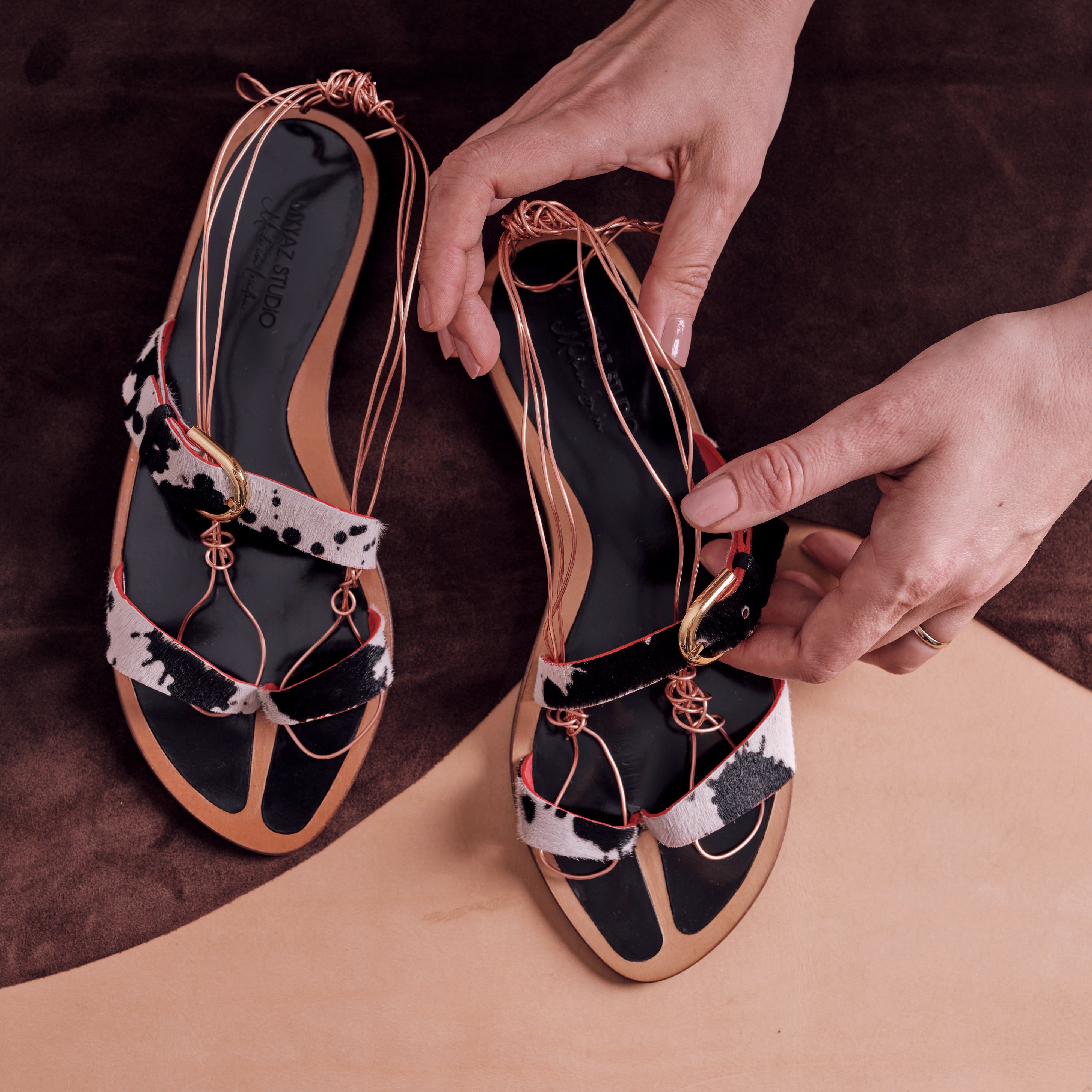 Arche sandal - Black & white