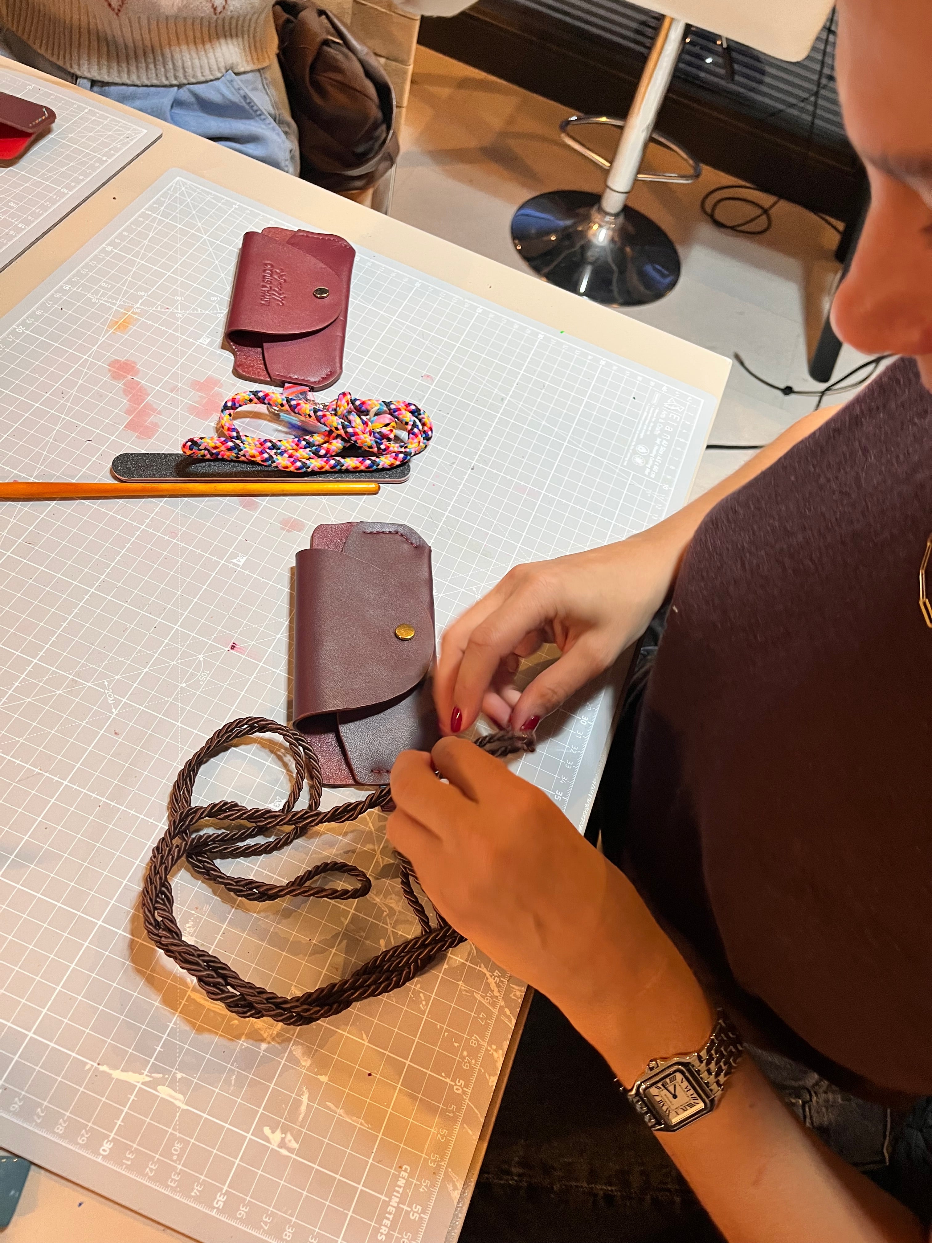 Glasses Case Workshop - Cut, punch and stitch your own leather case.