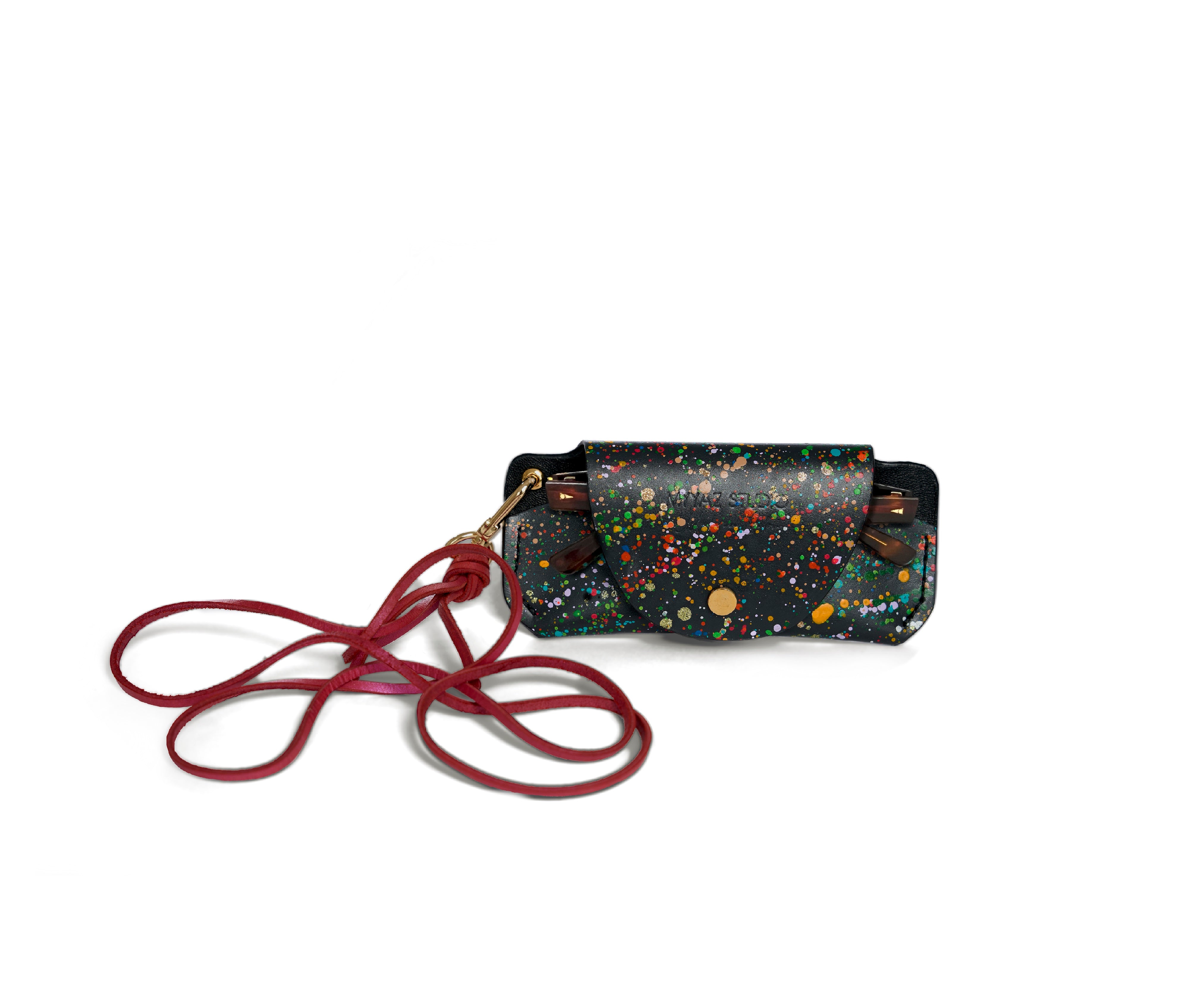 Handmade Leather Sunglasses Case - Black