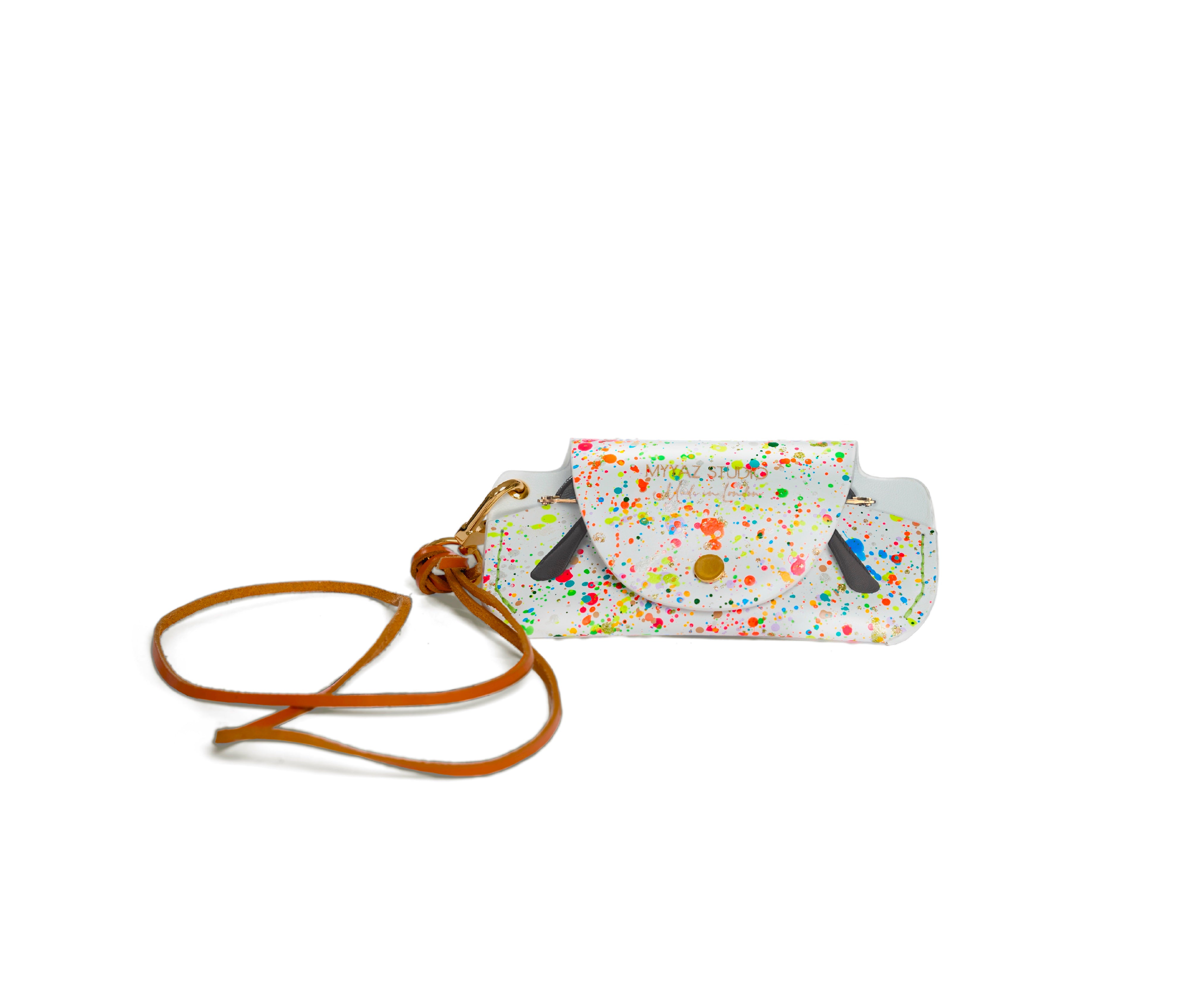 Handmade Leather Sunglasses Case - White